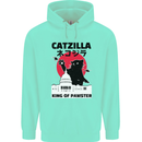 Catzilla Funny Cat Parody Mens 80% Cotton Hoodie Peppermint