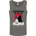 Catzilla Funny Cat Parody Mens Vest Tank Top Charcoal