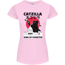 Catzilla Funny Cat Parody Womens Petite Cut T-Shirt Light Pink