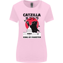 Catzilla Funny Cat Parody Womens Wider Cut T-Shirt Light Pink