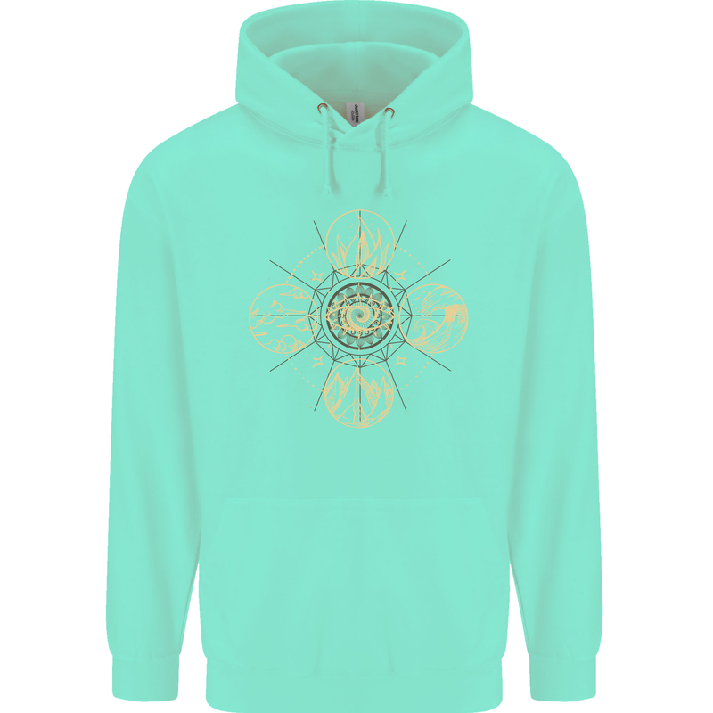 Celestial Elements Astrology Star Sign Childrens Kids Hoodie Peppermint