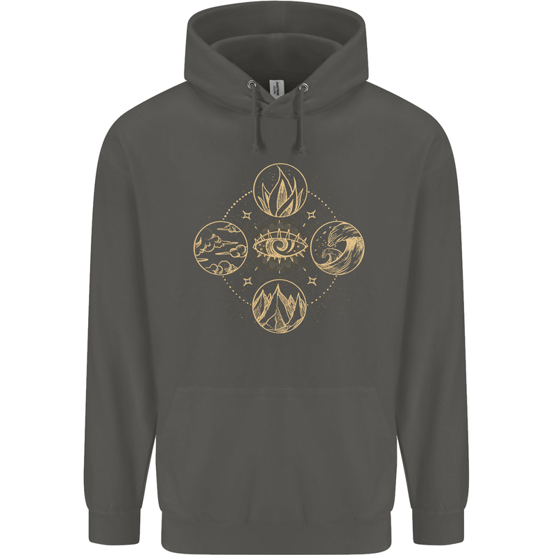 Celestial Elements Astrology Star Sign Childrens Kids Hoodie Storm Grey