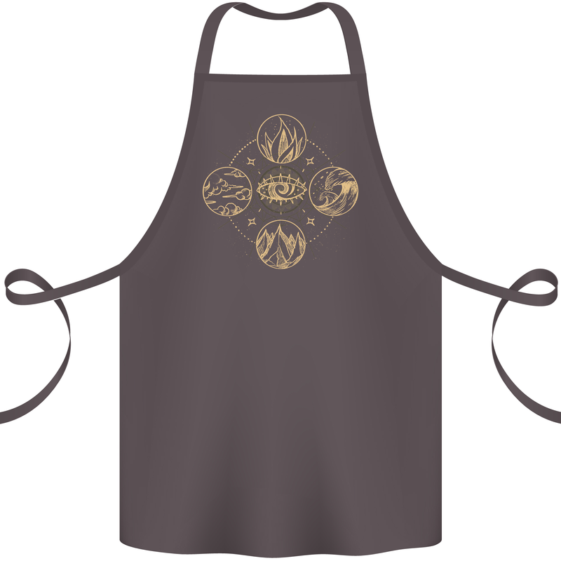 Celestial Elements Astrology Star Sign Cotton Apron 100% Organic Dark Grey