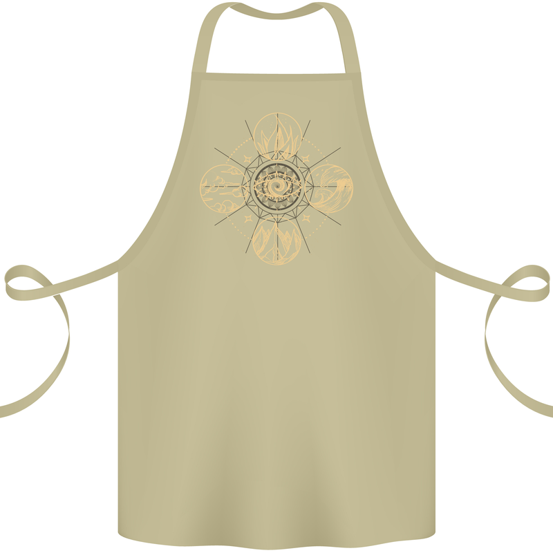 Celestial Elements Astrology Star Sign Cotton Apron 100% Organic Khaki
