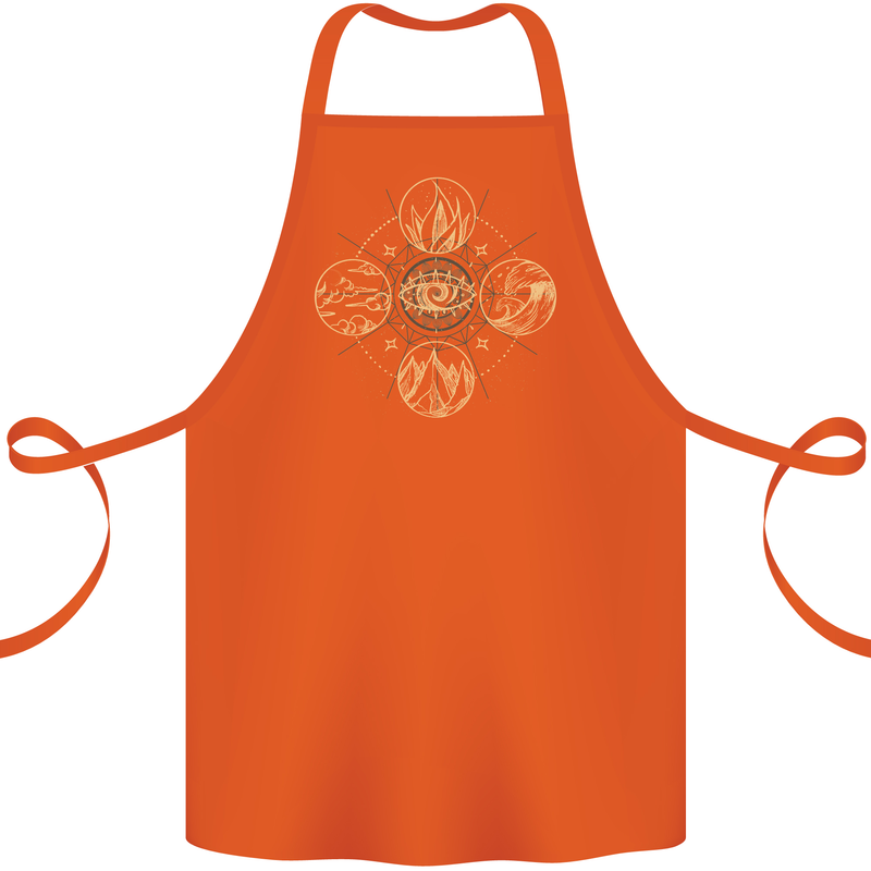Celestial Elements Astrology Star Sign Cotton Apron 100% Organic Orange