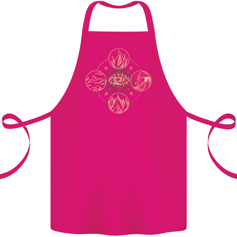 Celestial Elements Astrology Star Sign Cotton Apron 100% Organic Pink