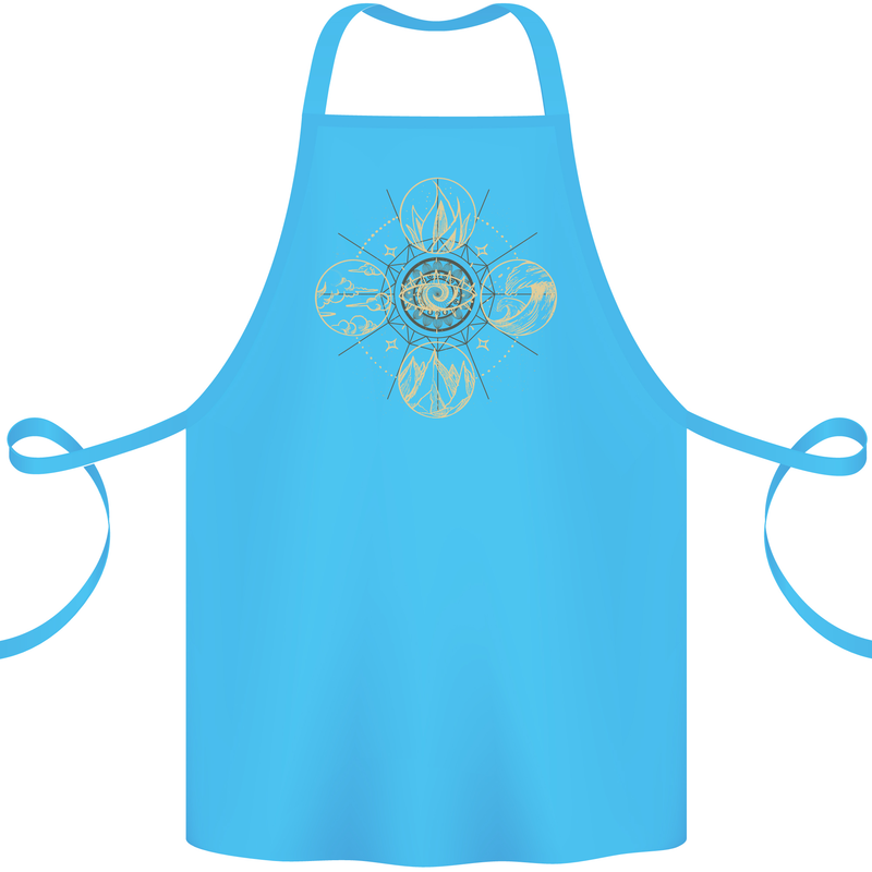 Celestial Elements Astrology Star Sign Cotton Apron 100% Organic Turquoise