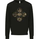 Celestial Elements Astrology Star Sign Kids Sweatshirt Jumper Black