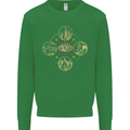Celestial Elements Astrology Star Sign Kids Sweatshirt Jumper Irish Green
