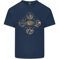 Celestial Elements Astrology Star Sign Kids T-Shirt Childrens Navy Blue