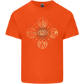 Celestial Elements Astrology Star Sign Kids T-Shirt Childrens Orange
