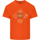 Celestial Elements Astrology Star Sign Kids T-Shirt Childrens Orange