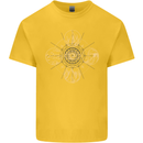 Celestial Elements Astrology Star Sign Kids T-Shirt Childrens Yellow