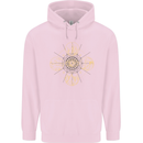 Celestial Elements Astrology Star Sign Mens 80% Cotton Hoodie Light Pink