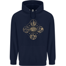 Celestial Elements Astrology Star Sign Mens 80% Cotton Hoodie Navy Blue