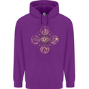 Celestial Elements Astrology Star Sign Mens 80% Cotton Hoodie Purple