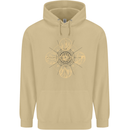 Celestial Elements Astrology Star Sign Mens 80% Cotton Hoodie Sand