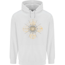 Celestial Elements Astrology Star Sign Mens 80% Cotton Hoodie White