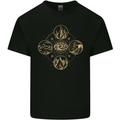 Celestial Elements Astrology Star Sign Mens Cotton T-Shirt Tee Top Black