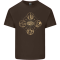 Celestial Elements Astrology Star Sign Mens Cotton T-Shirt Tee Top Dark Chocolate