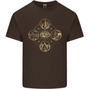 Celestial Elements Astrology Star Sign Mens Cotton T-Shirt Tee Top Dark Chocolate