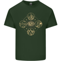 Celestial Elements Astrology Star Sign Mens Cotton T-Shirt Tee Top Forest Green
