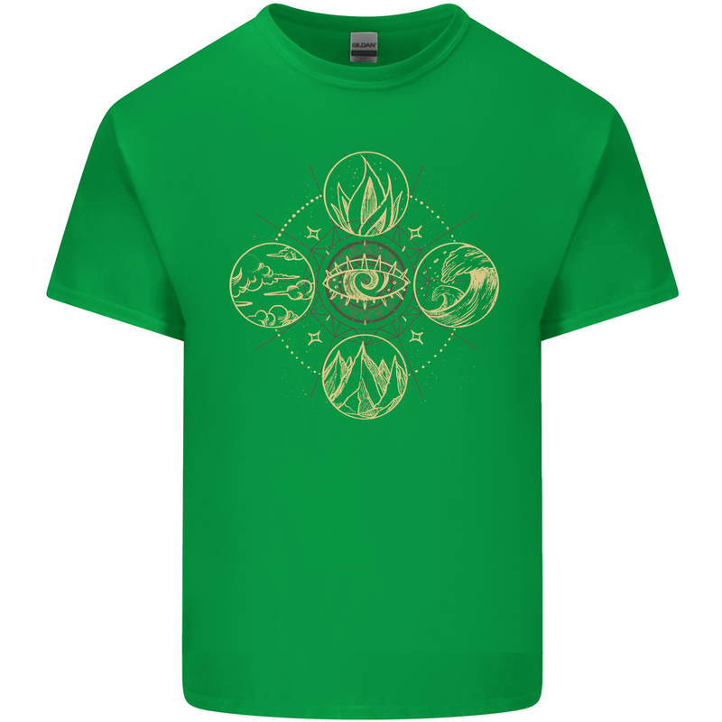 Celestial Elements Astrology Star Sign Mens Cotton T-Shirt Tee Top Irish Green