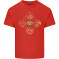 Celestial Elements Astrology Star Sign Mens Cotton T-Shirt Tee Top Red