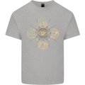 Celestial Elements Astrology Star Sign Mens Cotton T-Shirt Tee Top Sports Grey