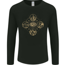 Celestial Elements Astrology Star Sign Mens Long Sleeve T-Shirt Black