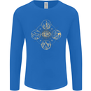 Celestial Elements Astrology Star Sign Mens Long Sleeve T-Shirt Royal Blue