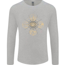 Celestial Elements Astrology Star Sign Mens Long Sleeve T-Shirt Sports Grey