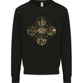 Celestial Elements Astrology Star Sign Mens Sweatshirt Jumper Black