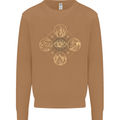 Celestial Elements Astrology Star Sign Mens Sweatshirt Jumper Caramel Latte