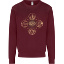 Celestial Elements Astrology Star Sign Mens Sweatshirt Jumper Maroon