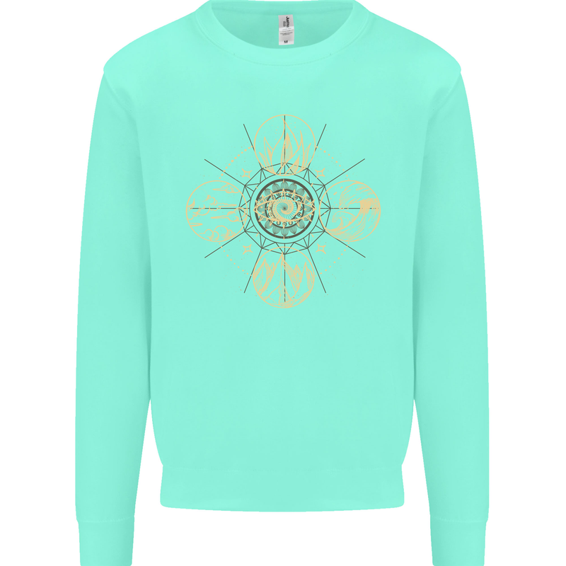 Celestial Elements Astrology Star Sign Mens Sweatshirt Jumper Peppermint