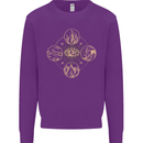 Celestial Elements Astrology Star Sign Mens Sweatshirt Jumper Purple