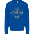 Celestial Elements Astrology Star Sign Mens Sweatshirt Jumper Royal Blue