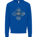 Celestial Elements Astrology Star Sign Mens Sweatshirt Jumper Royal Blue