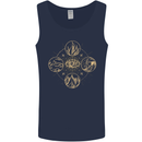 Celestial Elements Astrology Star Sign Mens Vest Tank Top Navy Blue