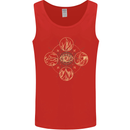 Celestial Elements Astrology Star Sign Mens Vest Tank Top Red