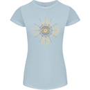 Celestial Elements Astrology Star Sign Womens Petite Cut T-Shirt Light Blue