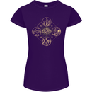 Celestial Elements Astrology Star Sign Womens Petite Cut T-Shirt Purple