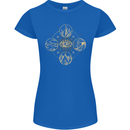 Celestial Elements Astrology Star Sign Womens Petite Cut T-Shirt Royal Blue