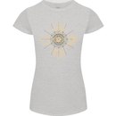 Celestial Elements Astrology Star Sign Womens Petite Cut T-Shirt Sports Grey