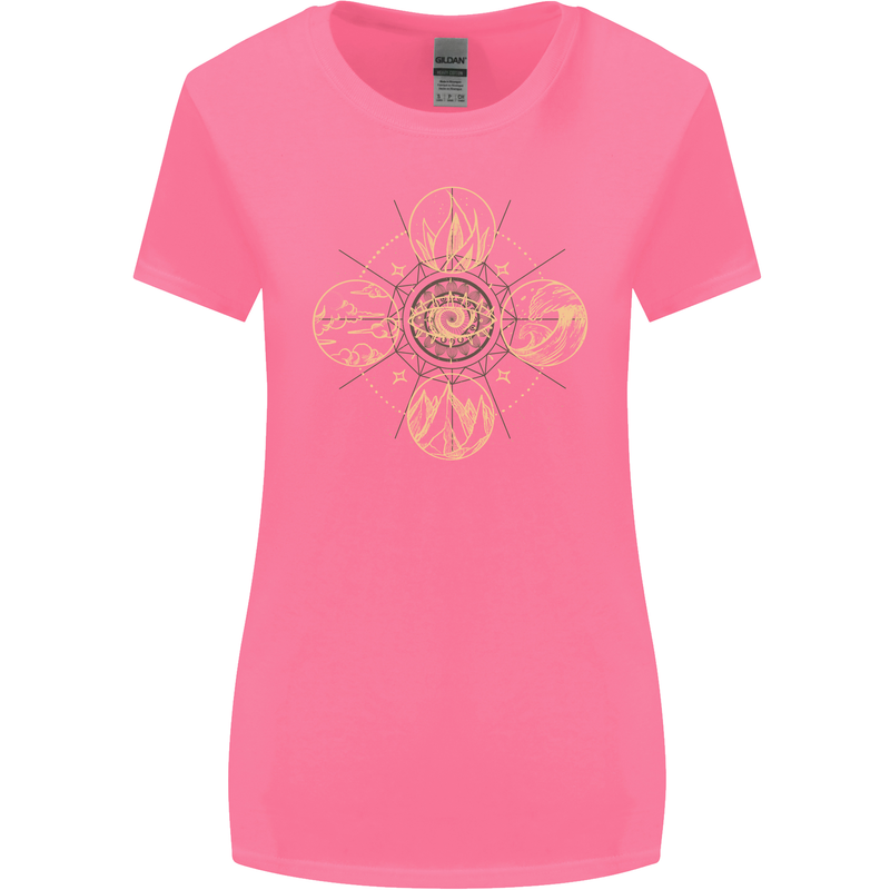 Celestial Elements Astrology Star Sign Womens Wider Cut T-Shirt Azalea