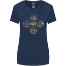 Celestial Elements Astrology Star Sign Womens Wider Cut T-Shirt Navy Blue