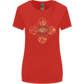Celestial Elements Astrology Star Sign Womens Wider Cut T-Shirt Red