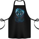 Celtic Cross in a Gothic Graveyard Cotton Apron 100% Organic Black