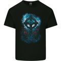 Celtic Cross in a Gothic Graveyard Kids T-Shirt Childrens Black